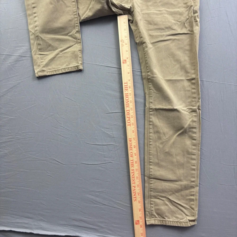 Levis Chino Pants Mens 29x30 Khaki Tan Cotton Straight Leg Trousers